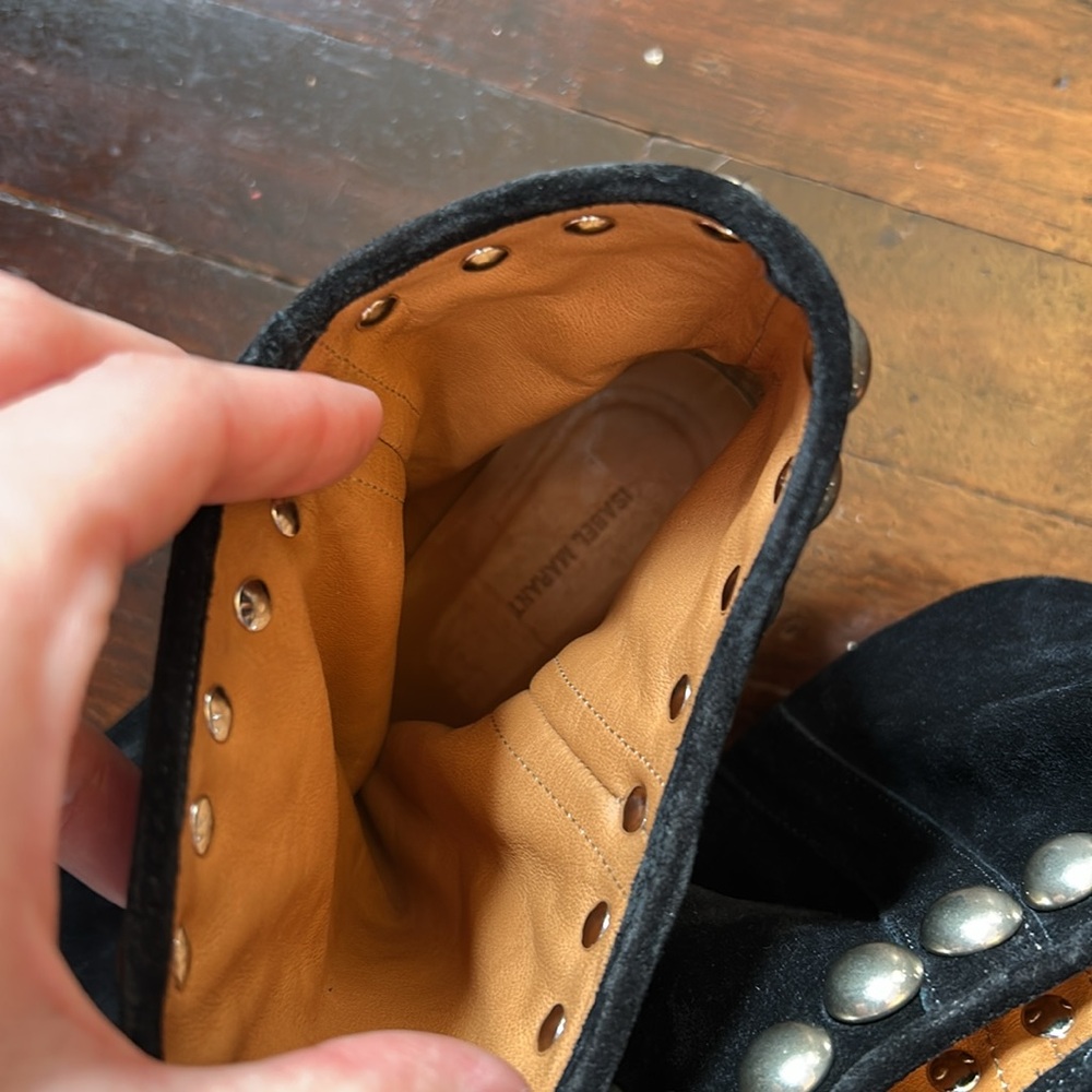 Isabel Marant Studded Black Ankle Boots - Picture 9 of 11